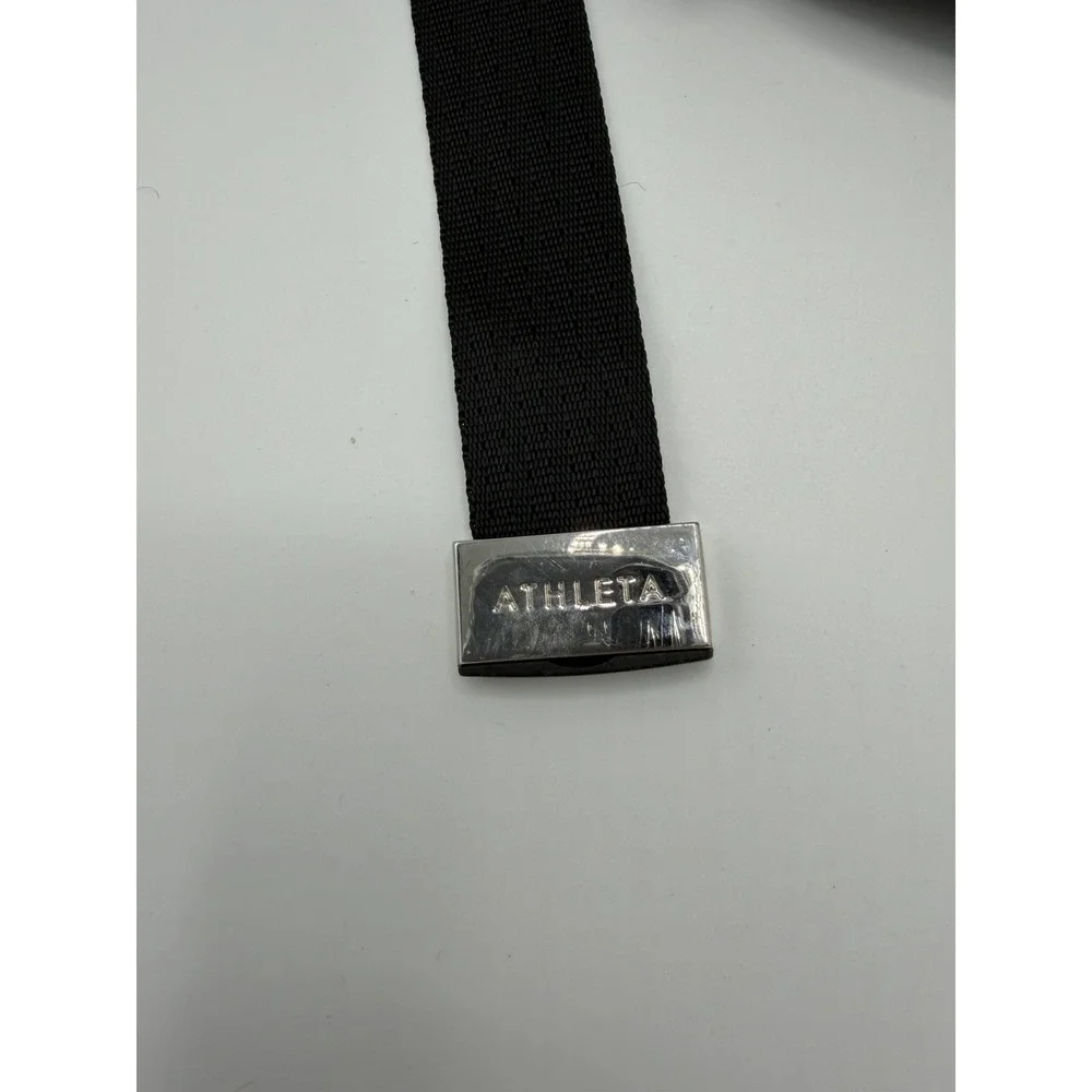 Athleta Crossbody All about Belt Bag The Power Of She Waist Pack Black Nylon Zip